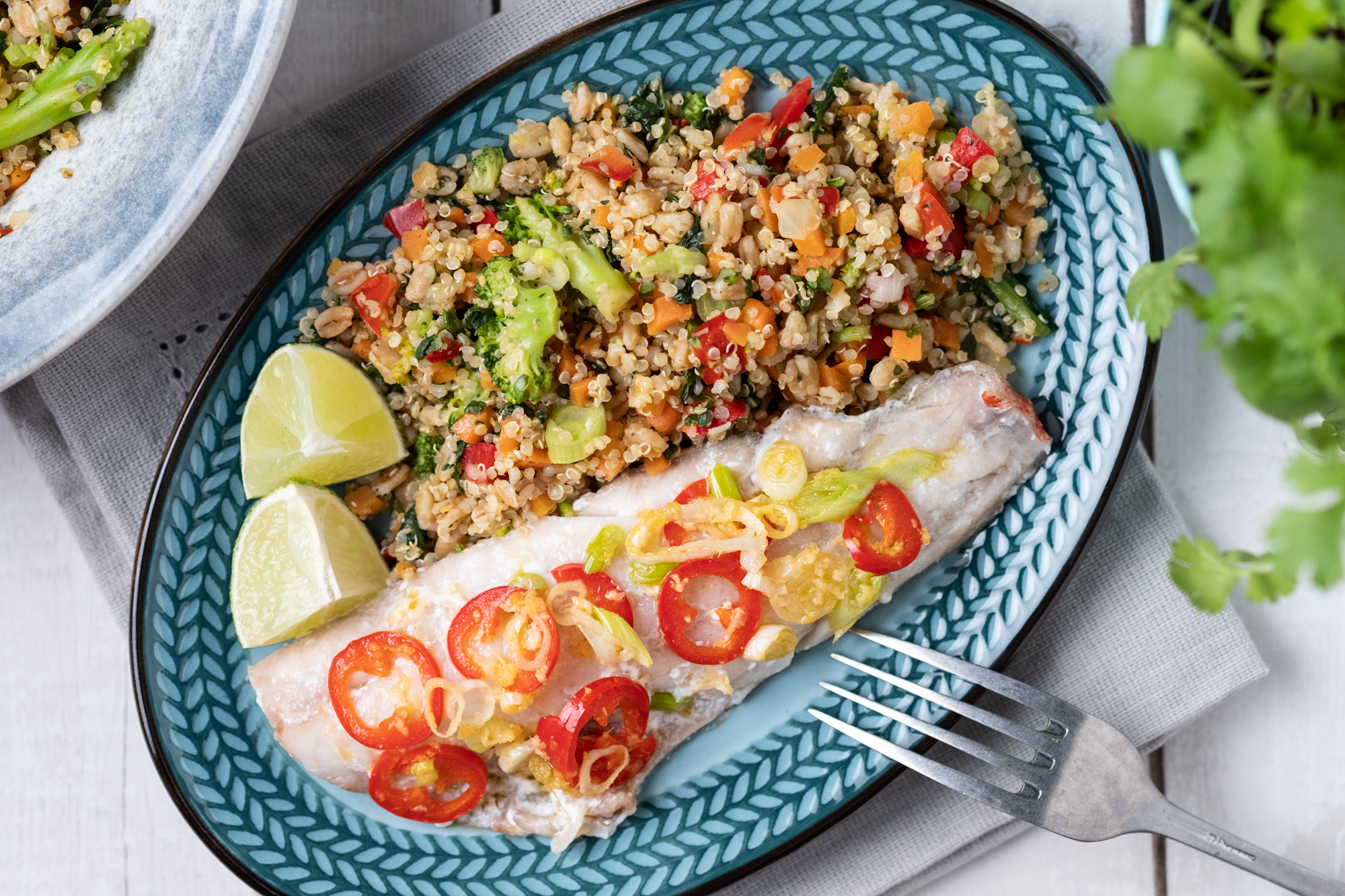 Crveni bodečnjaci s đumbirom i Quinoa mješavinom 
