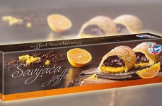 Strudel with chocolate and orange filling